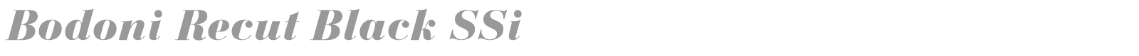 Bodoni Recut Black SSi font preview